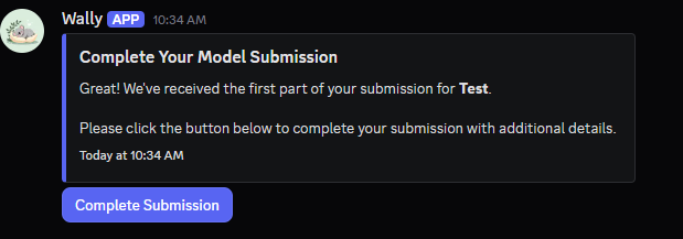 Complete Submission Button