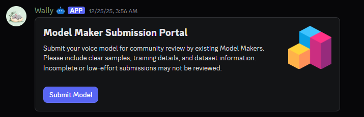 Submit Model Button
