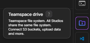 LightningAI Teamspace Drive
