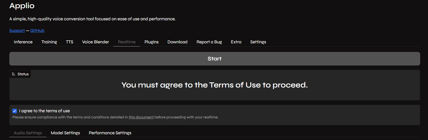 Applio Realtime Terms of Use