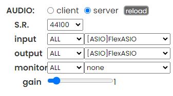 Wokada FlexASIO Server Settings