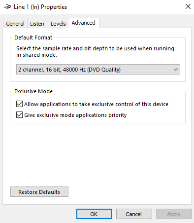 Microphone Properties