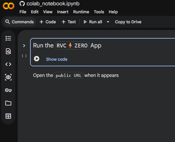 Google Colab run cell
