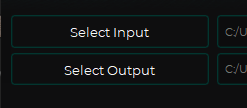 Select input and outputs and folders